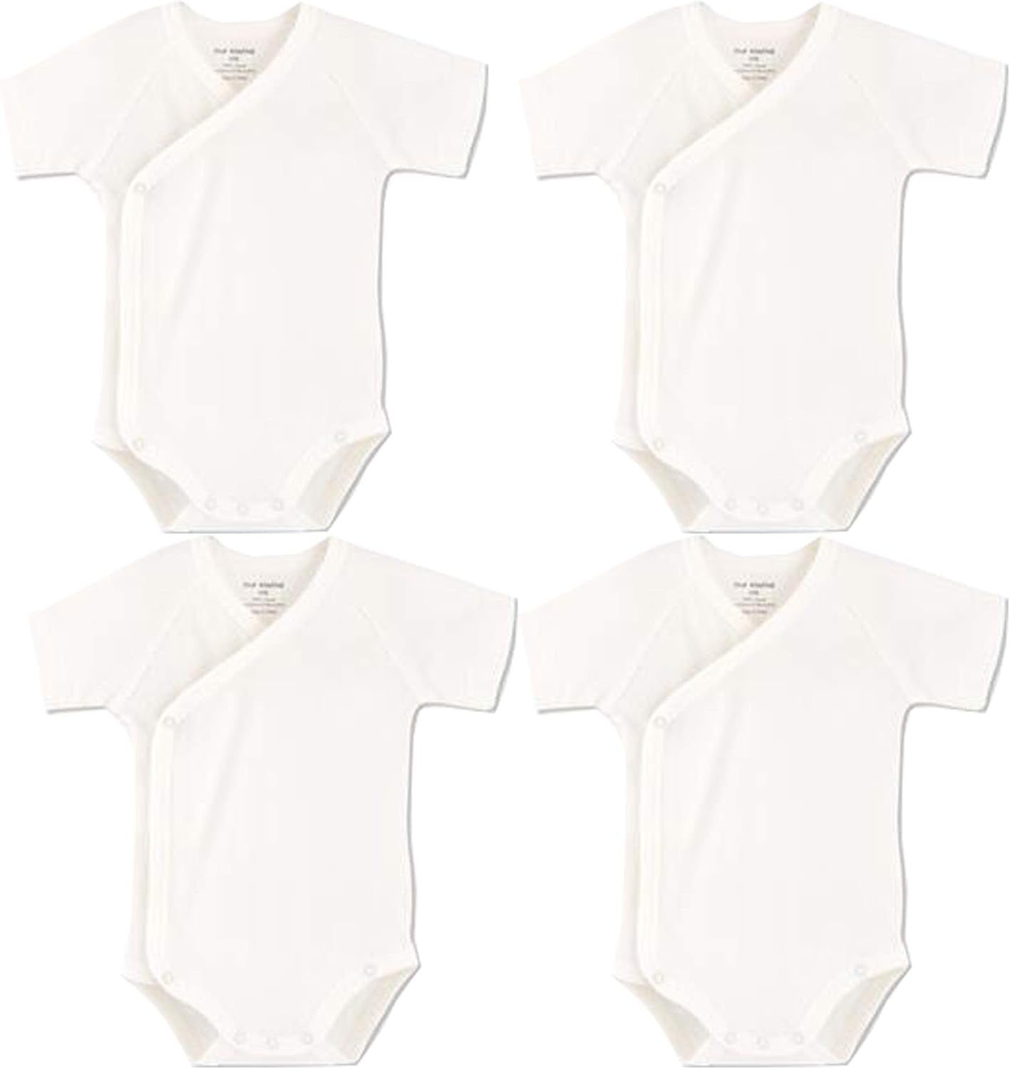 Baby Boys Girls Short Sleeves Kimono Clothes Cotton Baby Side-Snap Bodysuit Pack of Baby Layette Set