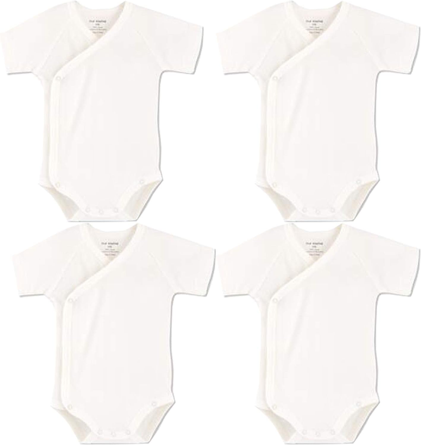 Baby Boys Girls Short Sleeves Kimono Clothes Cotton Baby Side-Snap Bodysuit Pack of Baby Layette Set