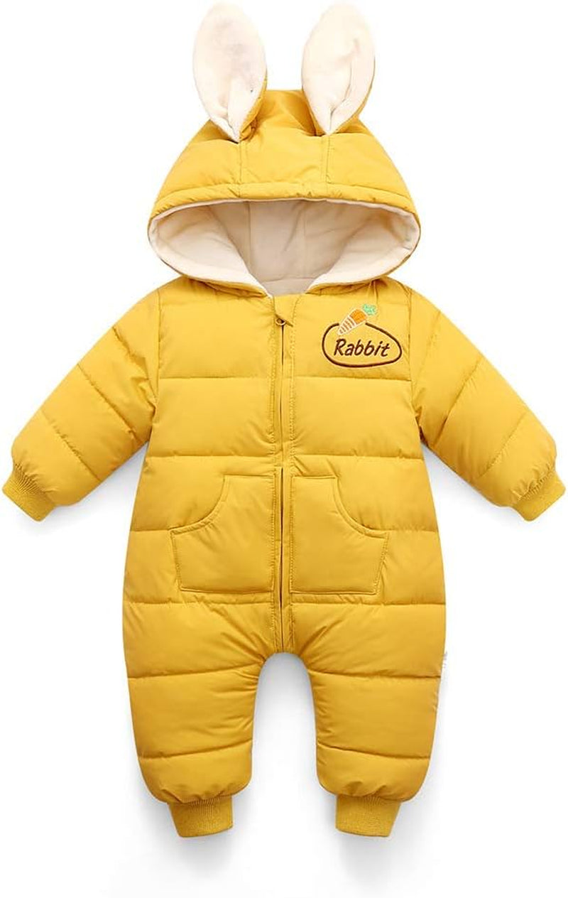 Infant Romper Baby Girls Boys Snowsuits Hooded Winter Coat Jumpsuit 3-24 Months